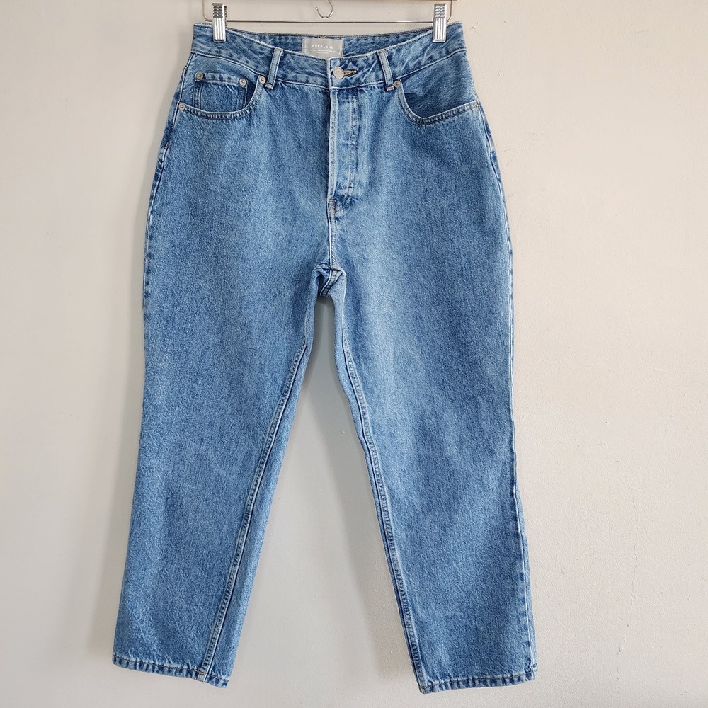 Everlane Jeans Womens 31 Crop Blue The Curvy Cheeky Straight Classic 90's